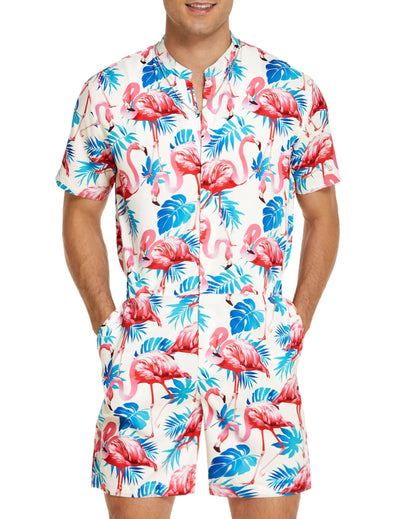 Coofandy One Piece Rompers (US Only) Shirts & Polos coofandy White-flamingo S 