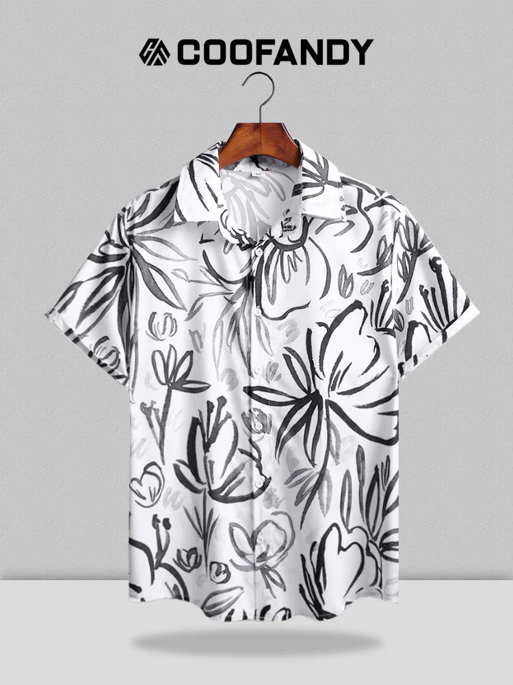 COOFANDY Floral SHIRT Shirts coofandy White M 
