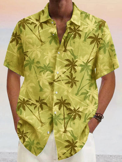 COOFANDY Hawaiiaans Overhemd voor Heren Korte Mouwen Zomerhemd Vakantieoverhemd Bloemen Strandoverhemd Regular Fit Groene palm XL COOFANDY Hawaiiaans Overhemd voor Heren Korte Mouwen Zomerhemd Vakantieoverhemd Bloemen Strandoverhemd Regular Fit Groene palm XL