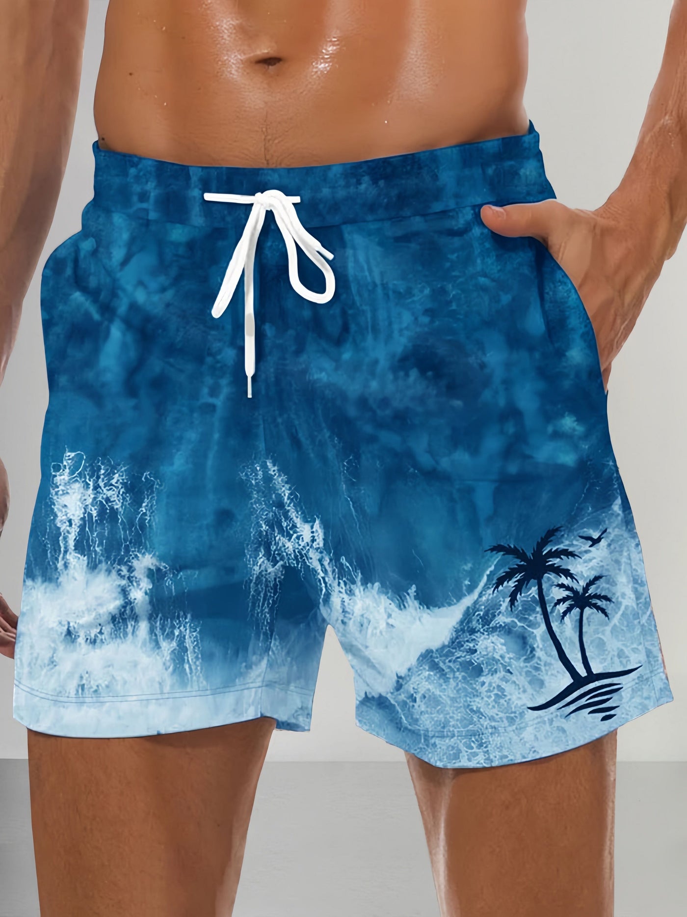 Casual Hawaiian Style Beach Shorts Shorts coofandystore Blue S 