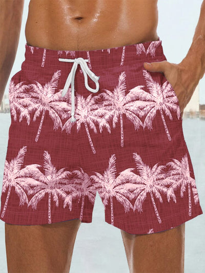 Casual Hawaiian Printed Beach Shorts Shorts coofandystore Red S 