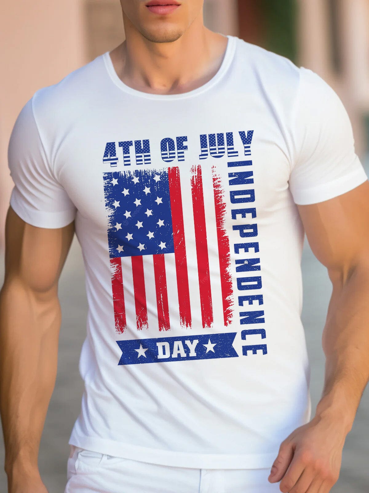 Flag Pattern Independence Day T-Shirt T-Shirt coofandystore PAT3 S 
