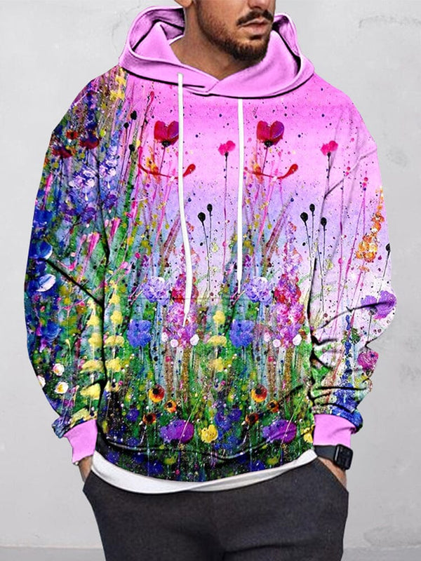 Soft Floral Print Pullover Hoodie Hoodies coofandystore PAT1 S 