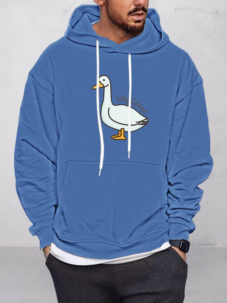 Casual Goose Graphic Pullover Hoodie Hoodies coofandystore Blue S 