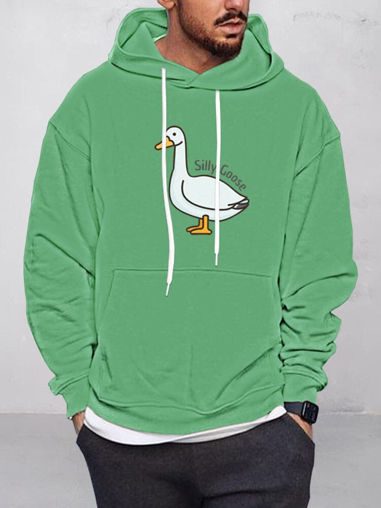 Casual Goose Graphic Pullover Hoodie Hoodies coofandystore Green S 