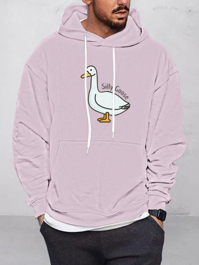 Casual Goose Graphic Pullover Hoodie Hoodies coofandystore Light Pink S 