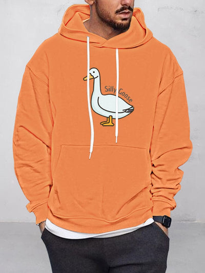 Casual Goose Graphic Pullover Hoodie Hoodies coofandystore Orange S 