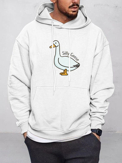 Casual Goose Graphic Pullover Hoodie Hoodies coofandystore White S 