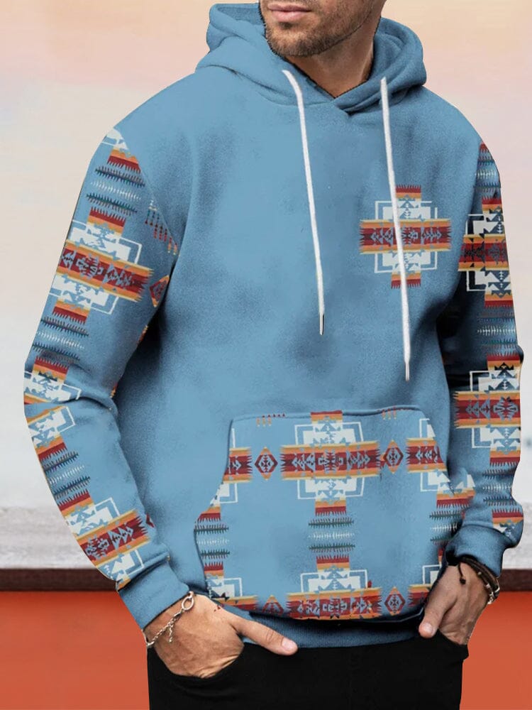 Cozy Unique Graphic Hoodie Hoodies coofandy Blue S 