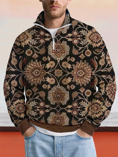 Vintage Quarter Zip Sweatshirt Hoodies coofandy PAT1 M 