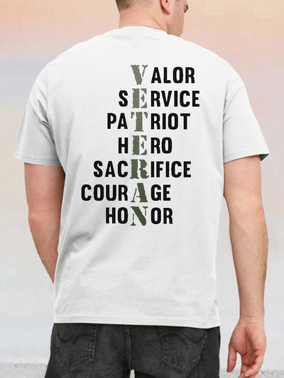 Basic Graphic Veteran T-shirt T-Shirt coofandy 