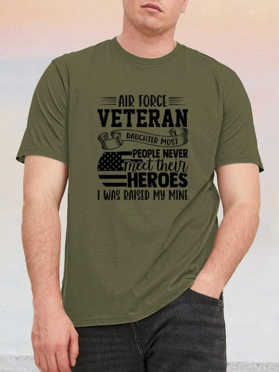 Casual Slogan Printed T-shirt T-Shirt coofandy Army Green S 
