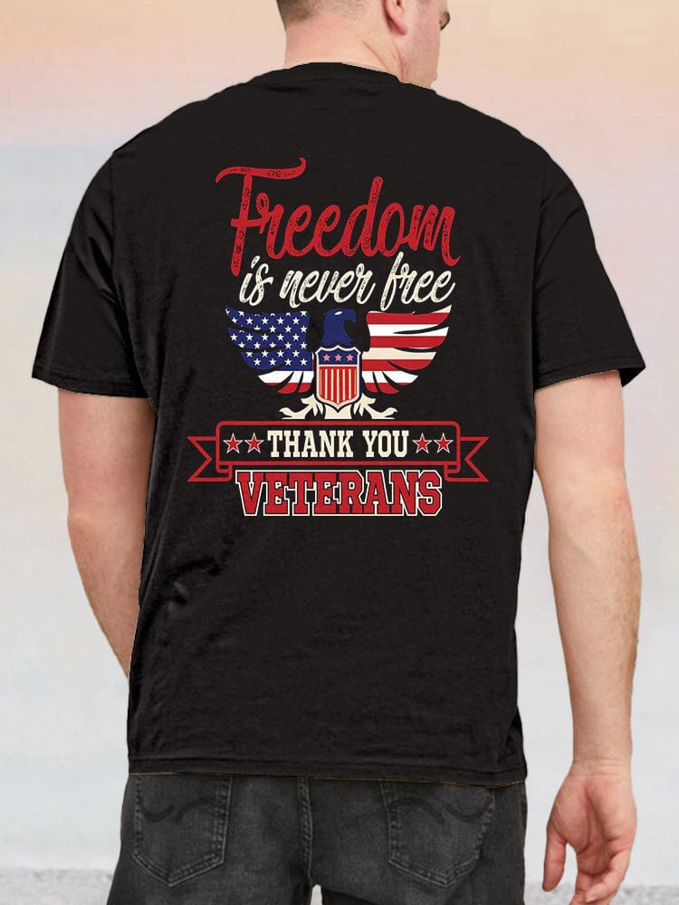 Casual Freedom Printed T-shirt T-Shirt coofandy Black S 