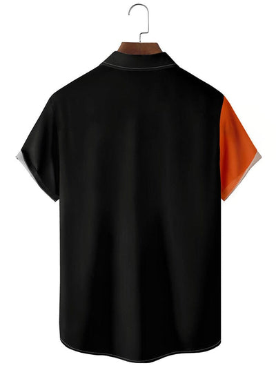 Pumpkin Face Graphic Cotton Linen Shirt Shirts coofandy 