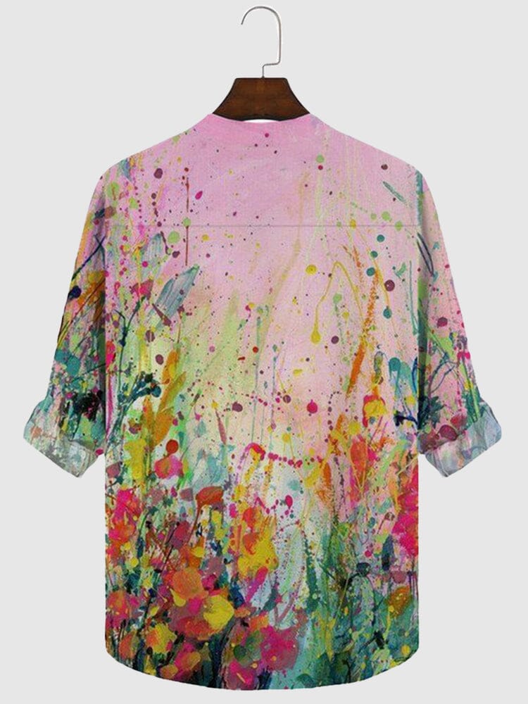 Art Printed Long-Sleeve Shirt Shirts coofandy 