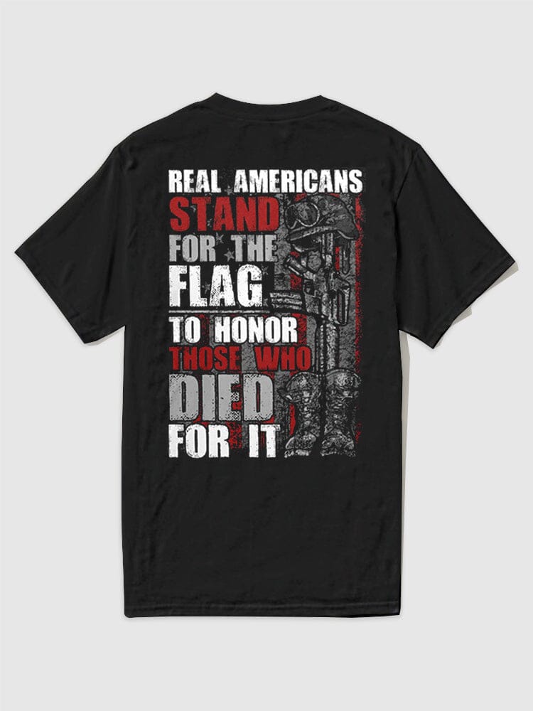 Stand for The Flag Graphic T-shirt T-Shirt coofandy 