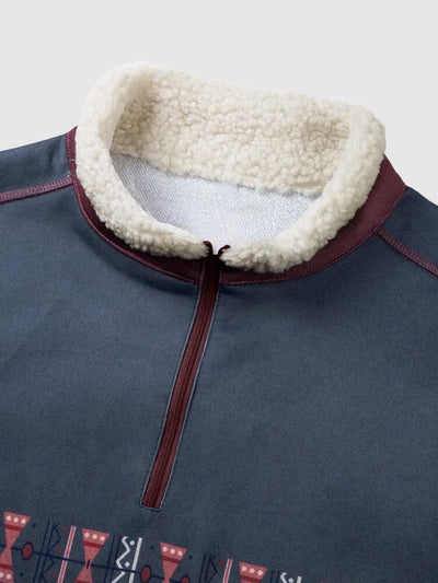 Vintage Splicing Stand Collar Sweatshirt Hoodies coofandy 