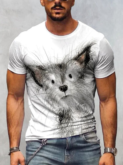 Creative Animal Printed T-Shirt T-Shirt coofandy PAT1 S 
