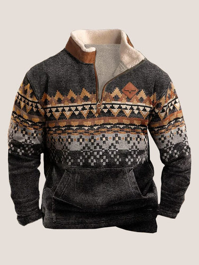 Vintage Print Pullover Sweatshirt Hoodies coofandy PAT8 S 