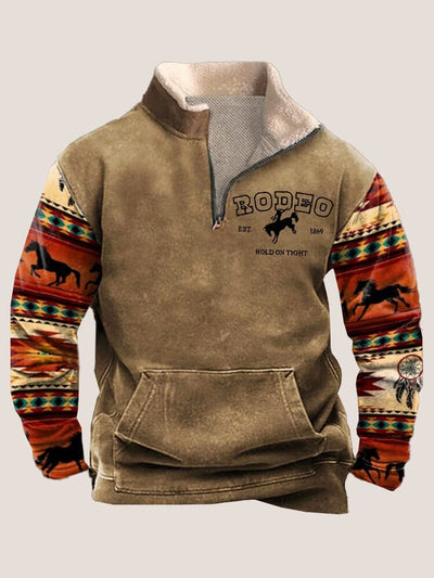 Vintage Print Pullover Sweatshirt Hoodies coofandy PAT5 S 
