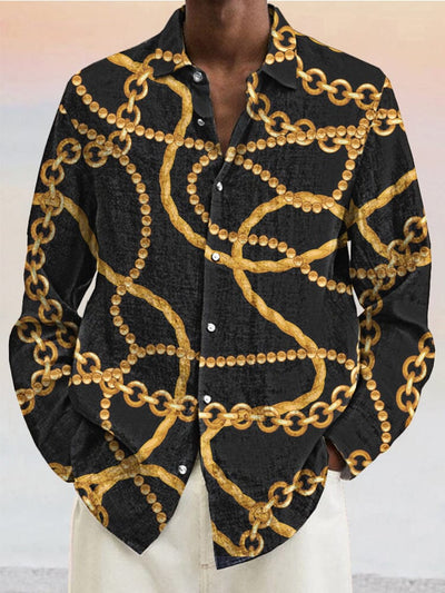 Luxury Graphic Cotton Linen Shirt Shirts coofandy PAT1 S 