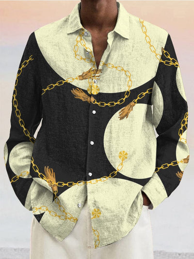 Luxury Graphic Cotton Linen Shirt Shirts coofandy PAT2 S 