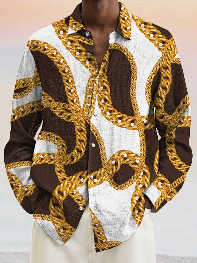 Luxury Graphic Cotton Linen Shirt Shirts coofandy PAT3 S 