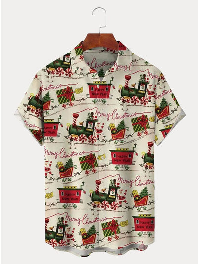 Creative Christmas Printed Shirt Shirts coofandy PAT5 S 