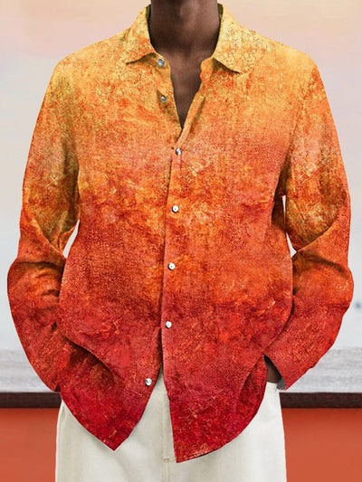 Casual Gradient Color Cotton Linen Shirt Shirts coofandy PAT7 S 