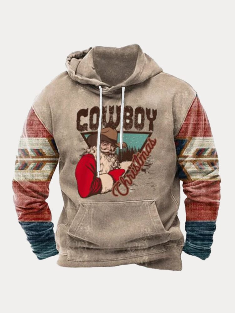 Vintage Western Cowboy Graphic Hoodie Hoodies coofandy PAT4 S 