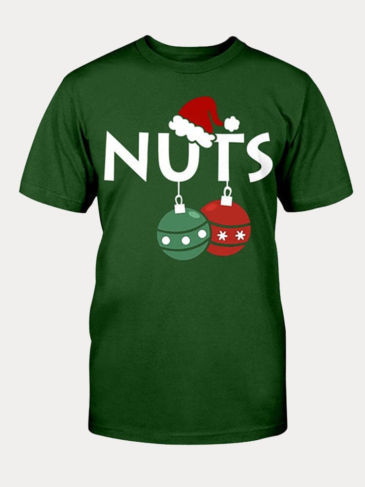 Casual Christmas Graphic T-shirt Shirts coofandy Green S 