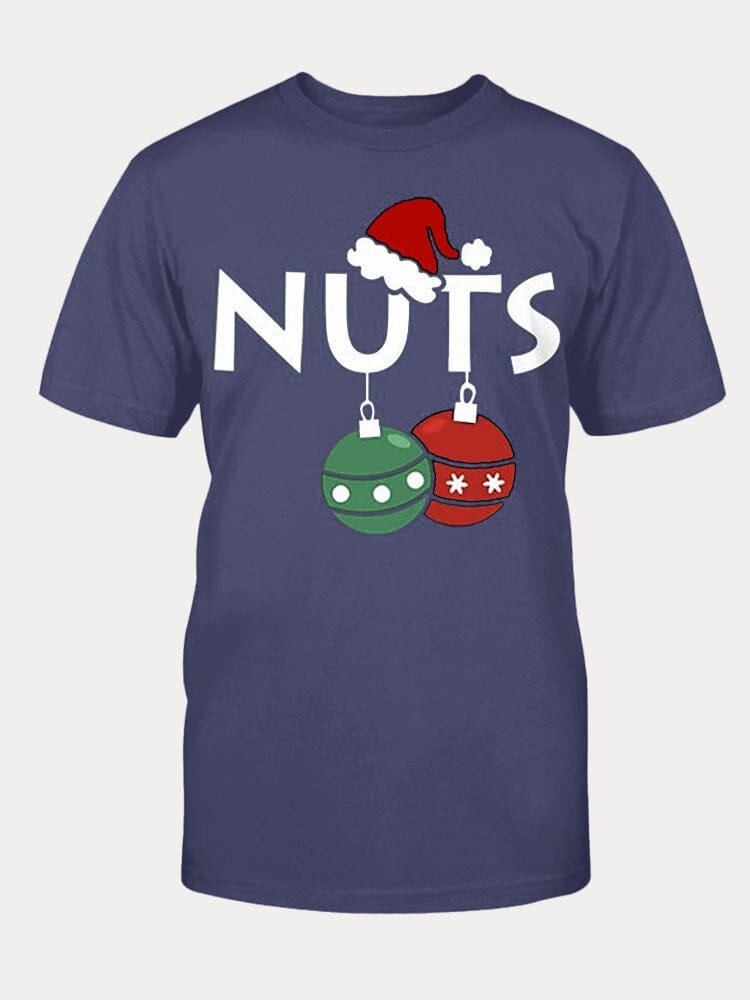 Casual Christmas Graphic T-shirt Shirts coofandy Blue S 