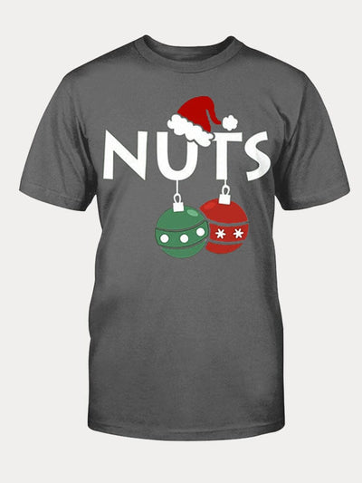 Casual Christmas Graphic T-shirt Shirts coofandy Grey S 