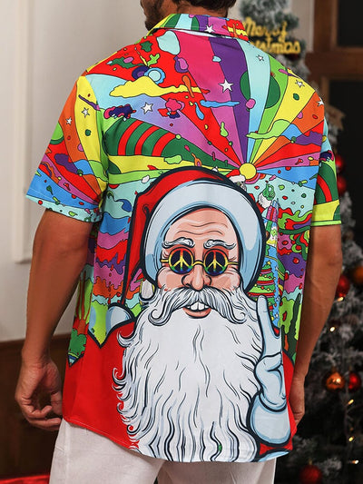 Funny Santa Claus Graphic Shirt Shirts coofandy 