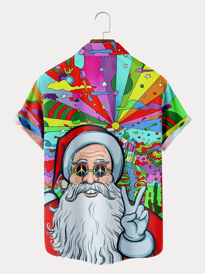 Funny Santa Claus Graphic Shirt Shirts coofandy 