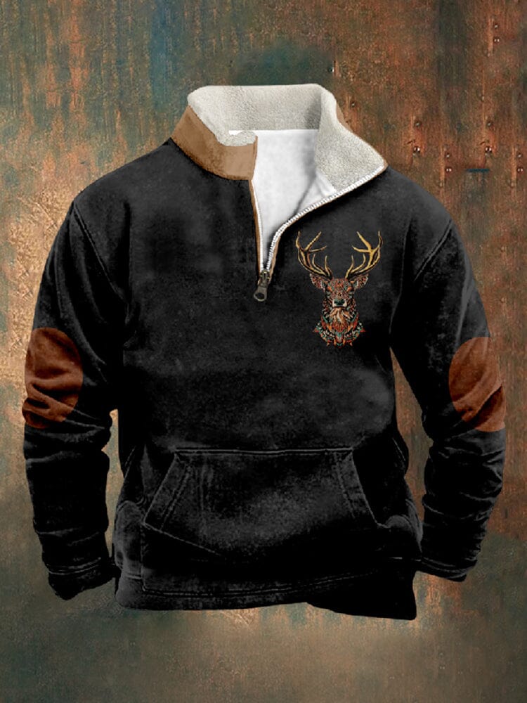 Vintage Western Cowboy Pullover Hoodies coofandy PAT7 S 