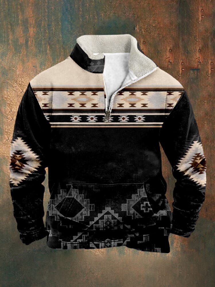 Vintage Western Cowboy Print Sweatshirt Hoodies coofandy PAT1 S 