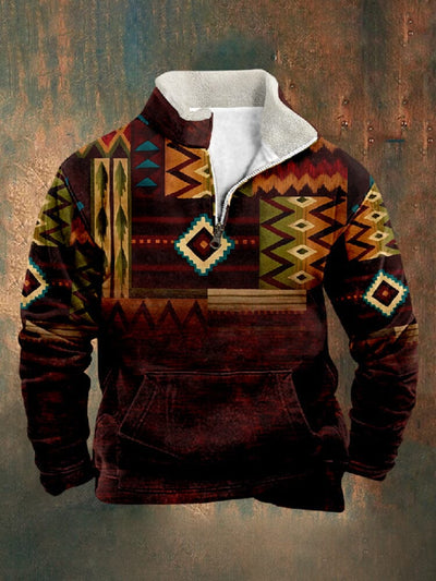 Vintage Western Cowboy Print Sweatshirt Hoodies coofandy PAT3 S 