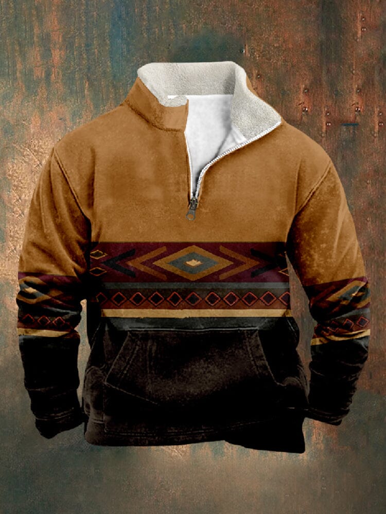 Vintage Western Cowboy Print Sweatshirt Hoodies coofandy PAT9 S 