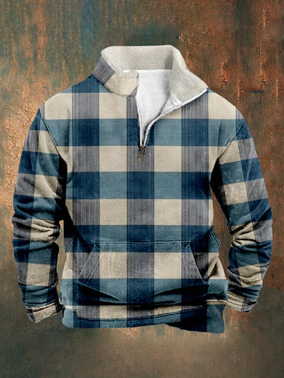 Casual Comfy Plaid Sweatshirt Hoodies coofandy PAT6 S 