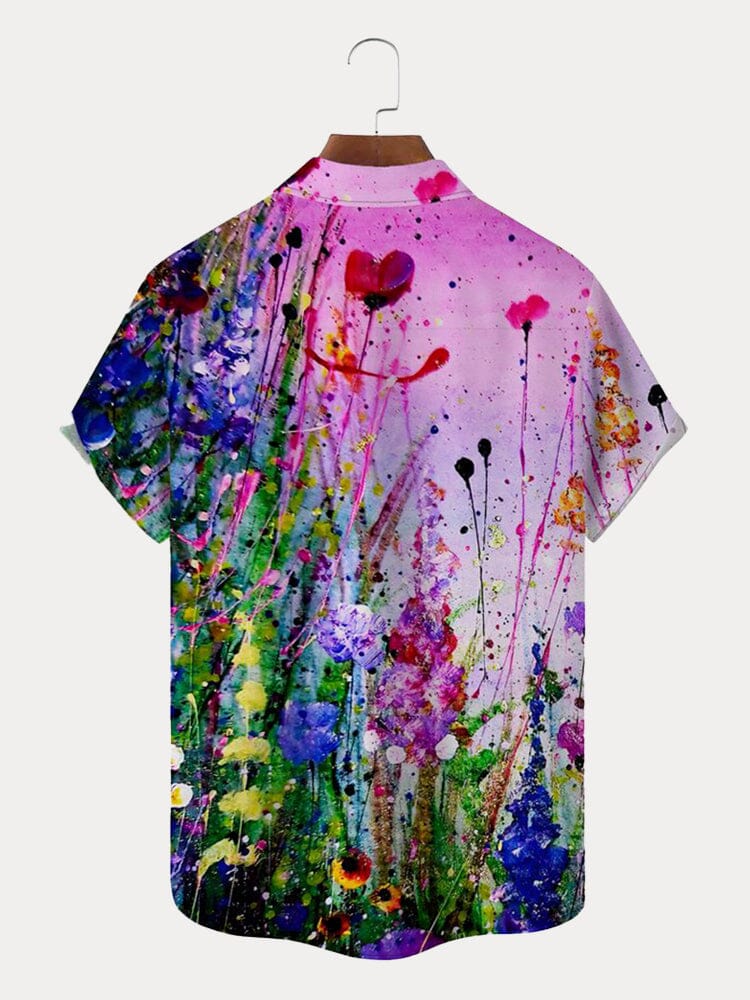 Floral Graphic Cotton Linen Shirt Shirts coofandy 