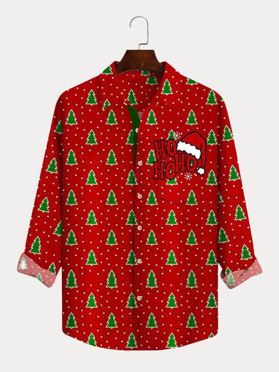 Stylish Christmas Tree Graphic Shirt Shirts coofandy 