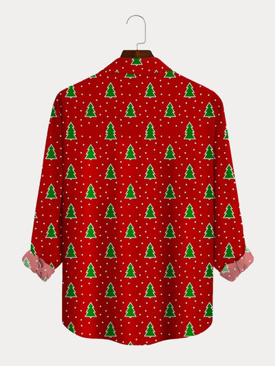 Stylish Christmas Tree Graphic Shirt Shirts coofandy 