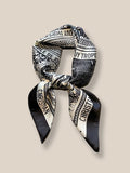 Stylish Printed Square Silk Scarf Scarf coofandy PAT2 F 