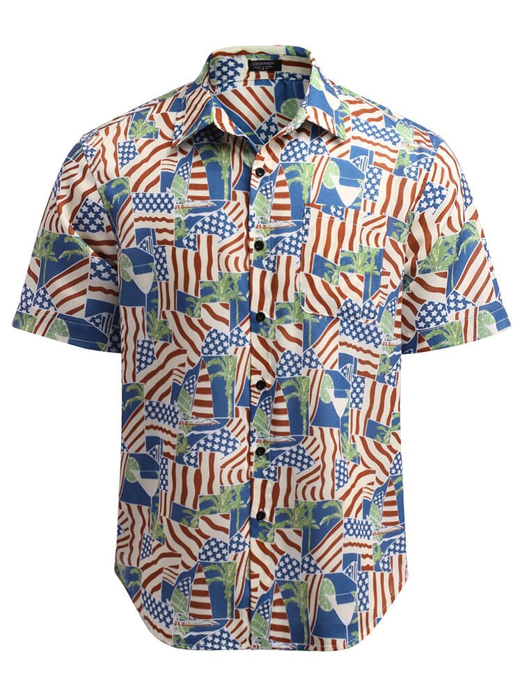 Hawaiian Tropical Button Down Vintage Floral Shirt (US Only) Shirts coofandystore PAT13 S 