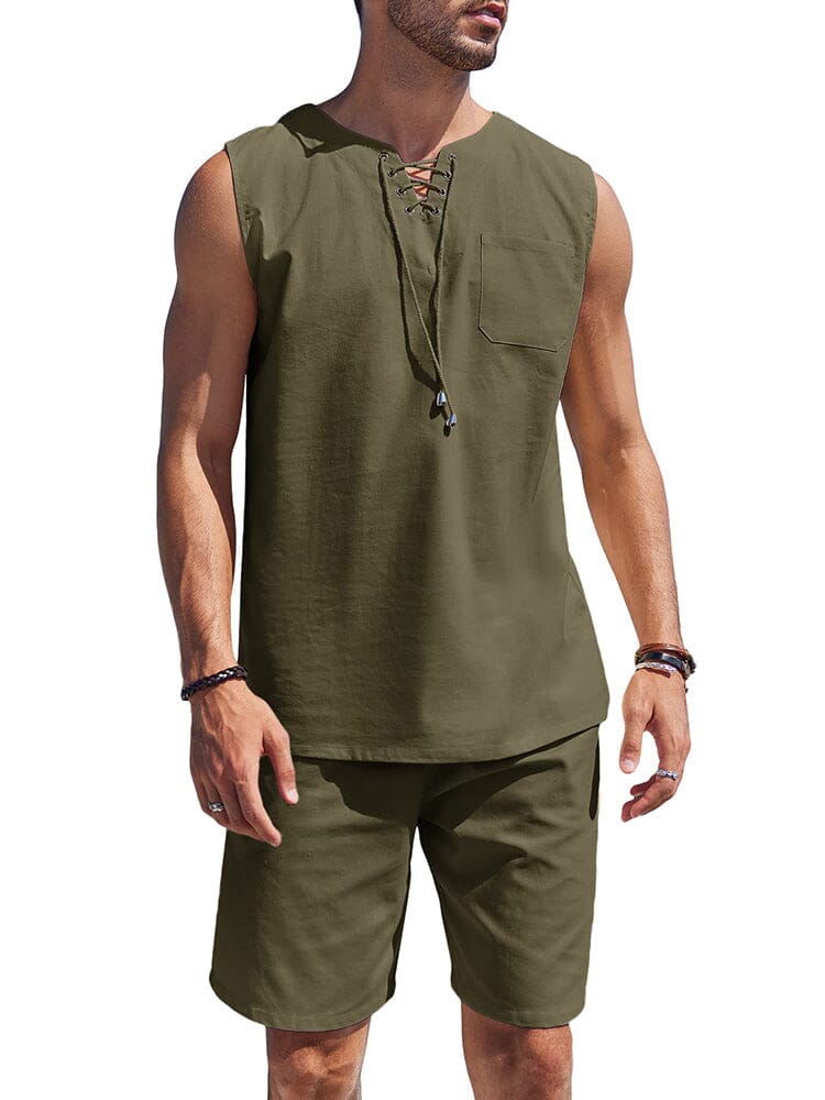 Linen Tank Top Sets for US Only - Free Delivery – COOFANDY