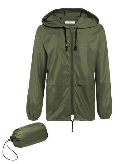 Packable Classic Cycling Outdoor Waterproof Raincoat (US Only) Raincoats coofandy Army Green S 
