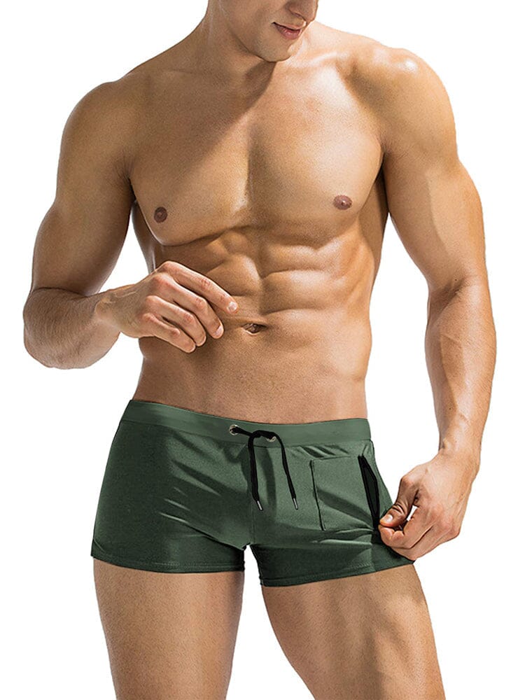 Coofandy Swim Square Leg Board Short (Us Only) Shorts coofandy Army Green S 