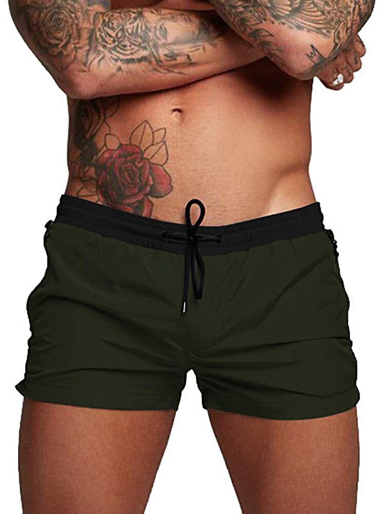 Coofandy Classic Slim Gym Sport Short (US Only) Shorts coofandy Army Green/Black S 