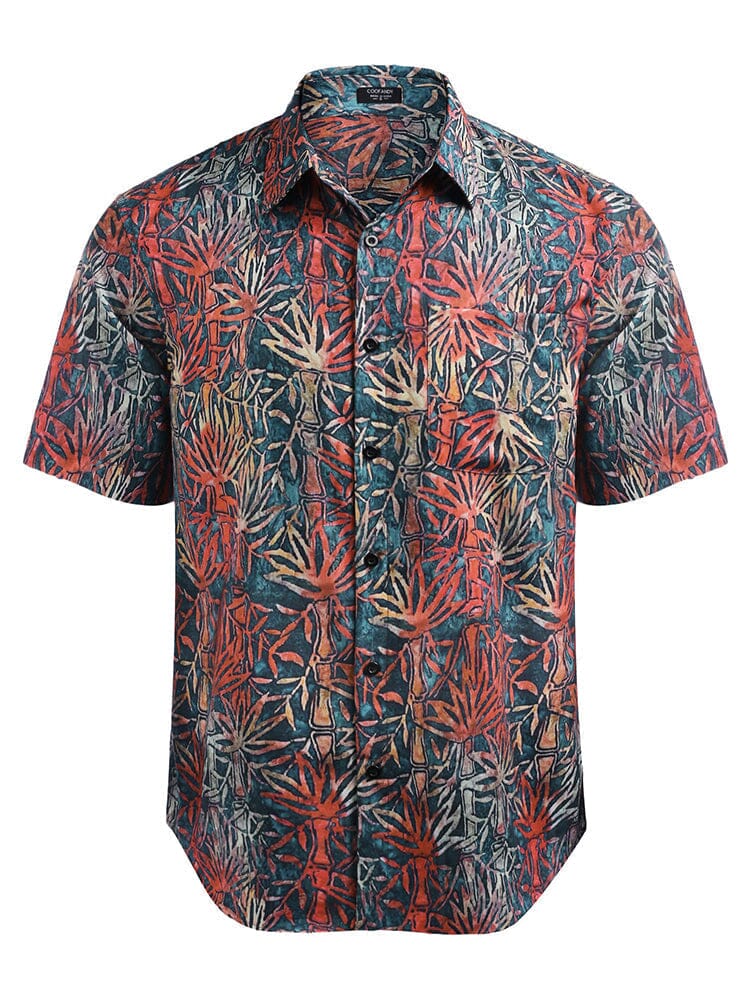 Hawaiian Tropical Button Down Vintage Floral Shirt (US Only) Shirts coofandystore PAT3 S 
